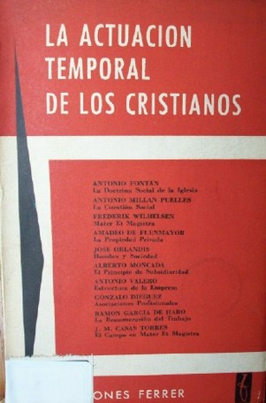 La actuación temporal de los cristianos