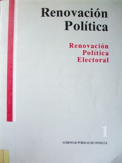 Renovación política : renovación política electoral
