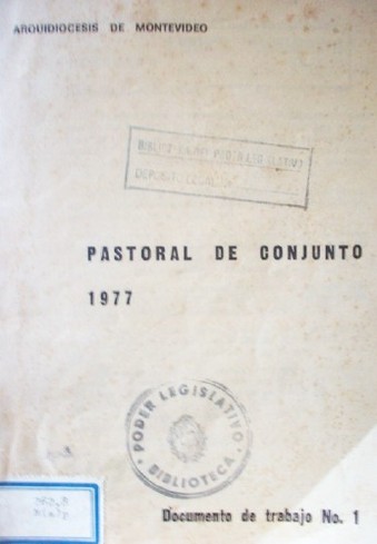 Pastoral de conjunto : 1977