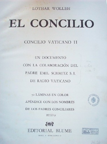 El Concilio : Concilio Vaticano II