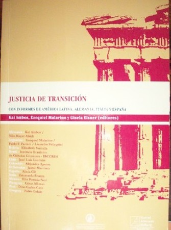 Justicia de transición : informes de América Latina, Alemania, Italia y España