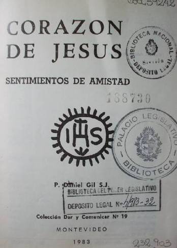 Corazón de Jesús : sentimientos de amistad