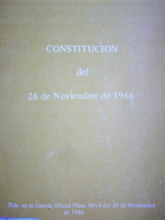 Constitución del 28 de noviembre de 1966