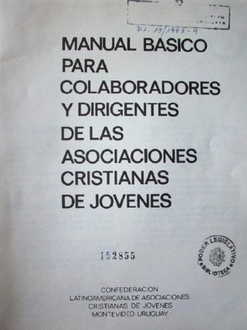 Manual básico para colaboradores y dirigentes de las Asociaciones Cristianas de Jovenes