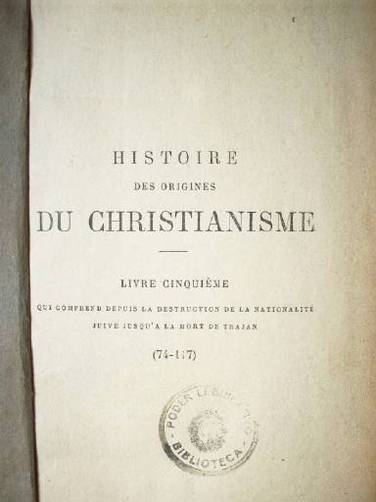 Historie des origines du christianisme