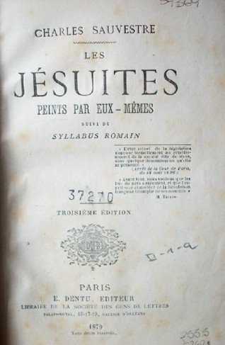 Les jésuites : peints par eux-mêmes