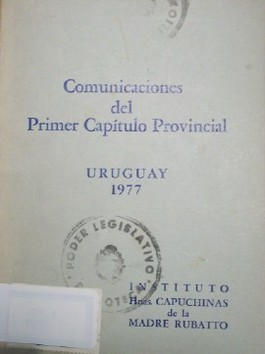 Comunicaciones del primer capítulo provincial