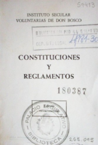 Constituciones y reglamentos