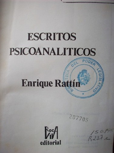 Escritos psicoanalíticos