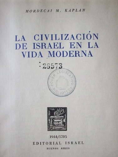 La civilización de Israel en la vida moderna