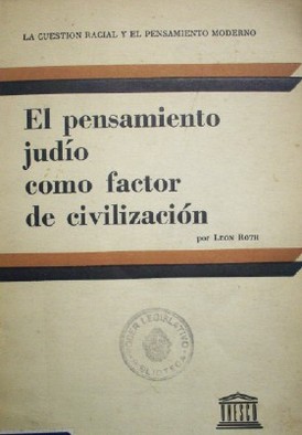 El pensamiento Judío como factor de civilización