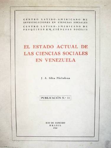 El estado actual de las ciencias sociales en Venezuela