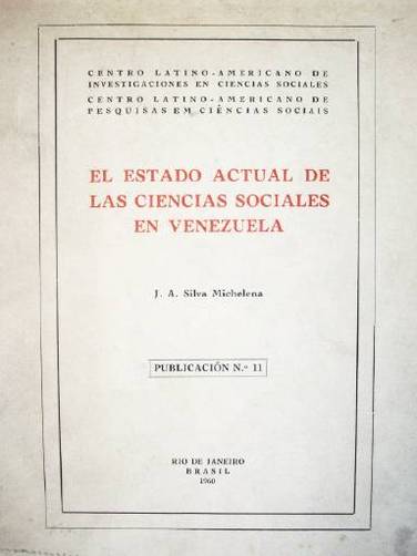 El estado actual de las ciencias sociales en Venezuela