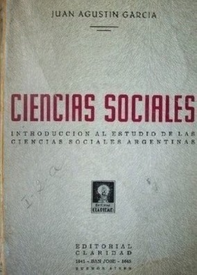 Ciencias sociales : introducción al estudio de las ciencias sociales Argentinas