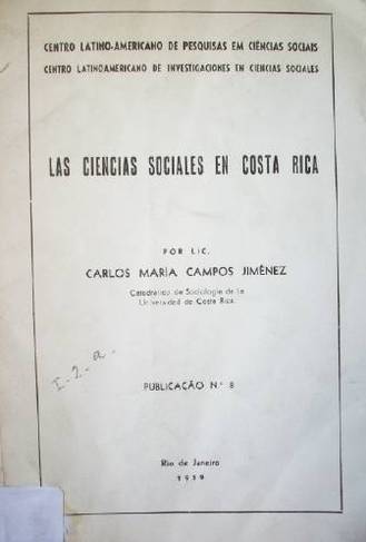 Las ciencias sociales en Costa Rica