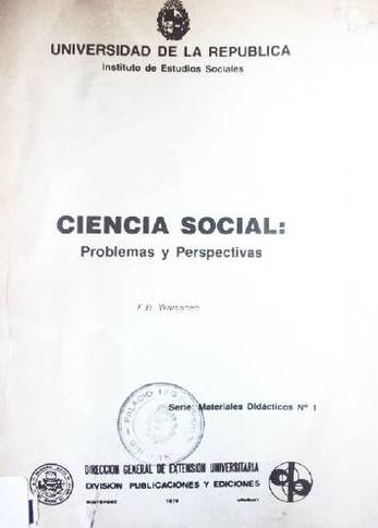 Ciencia Social: problemas y perspectivas