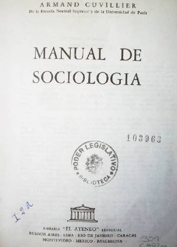 Manual de sociología