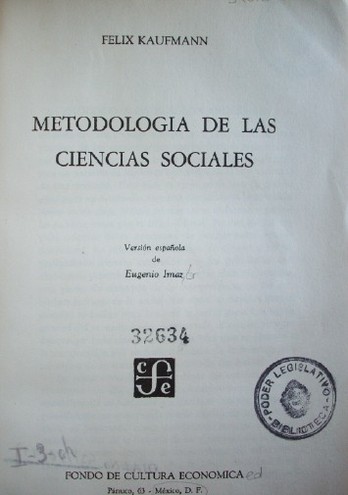 Metodología de las Ciencias Sociales