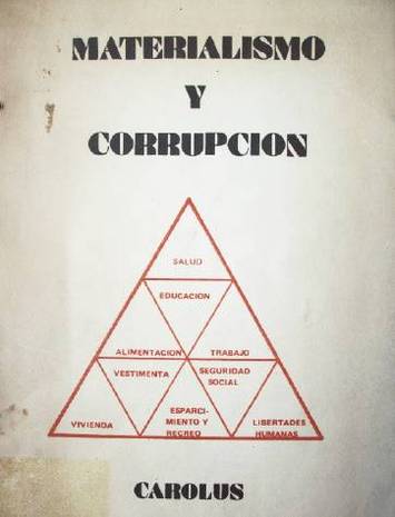 Materialismo y corrupción