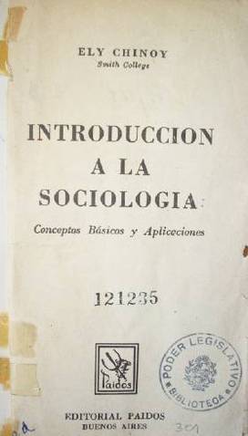Introducción a la sociología : conceptos básicos y aplicaciones