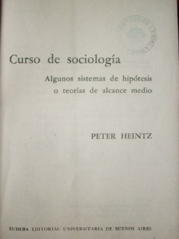 Curso de sociología