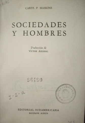 Sociedades y hombres