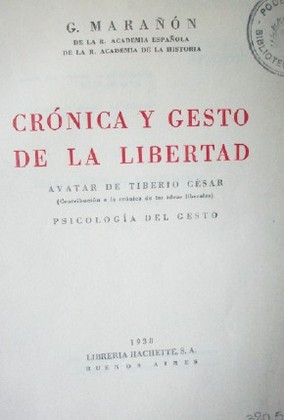 Crónica y gesto de la Libertad