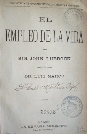 El empleo de la vida