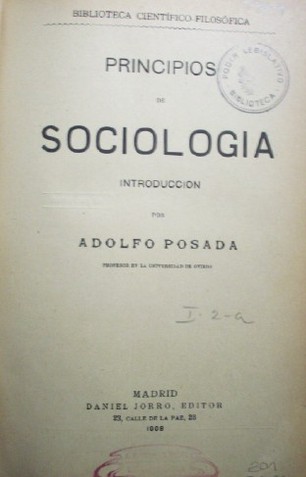 Principios de sociología : introducción