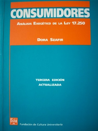 Consumidores : análisis exegético de la ley 17.250