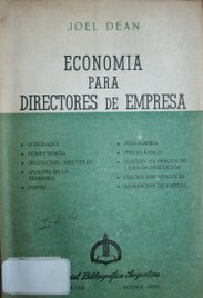 Economía para directores de empresa