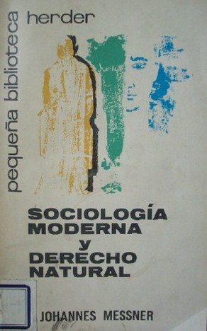 Sociología moderna y derecho natural