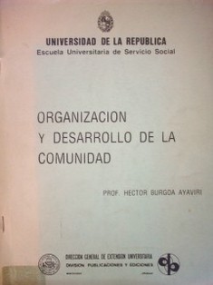 Organización y desarrollo de la comunidad