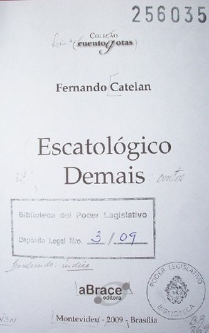 Escatológico demais : contos