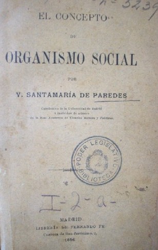 El concepto de organismo social