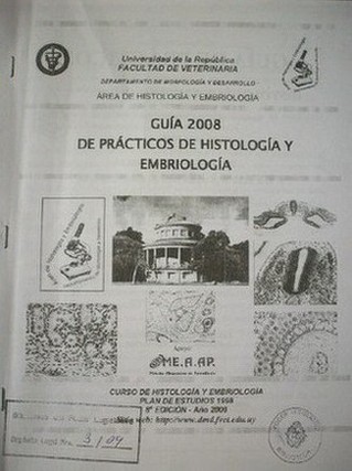 Guía 2008 de prácticos de histología y embriología