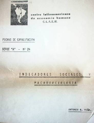 Indicadores sociales y macrosociología