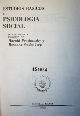 Estudios básicos de psicología social