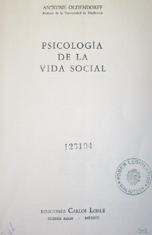 Psicología de la vida social