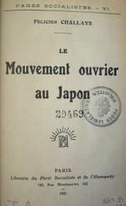 Le mouvement ouvrier au Japon