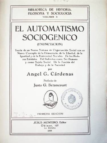 El automatismo sociogénico : (enunciación)