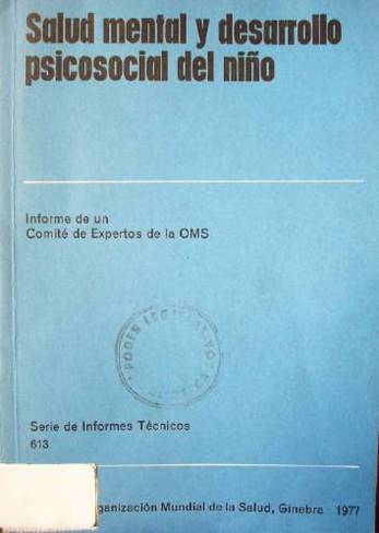 Salud mental y desarrollo psicosocial del niño