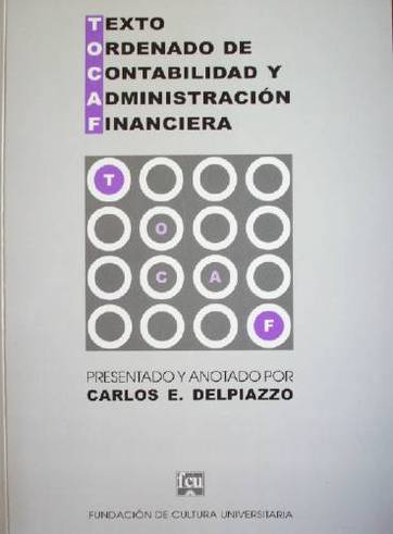 TOCAF : texto ordenado de contabilidad y administración financiera