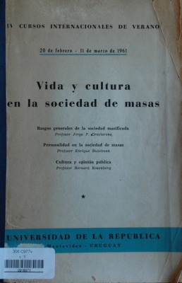 Vida y cultura en la sociedad de masas