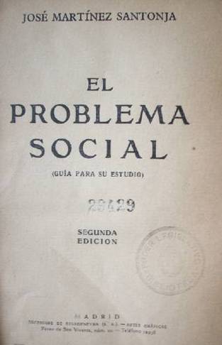 El problema social : (guía para su estudio)