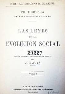 Las leyes de la evolución social