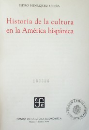 Historia de la cultura en la América hispánica