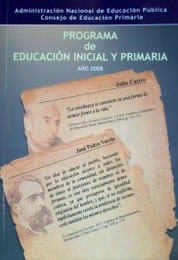 Programa de educación inicial y primaria : año 2008