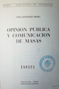 Opinión pública y comunicación de masas