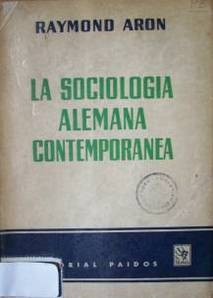 La sociología alemana contemporánea